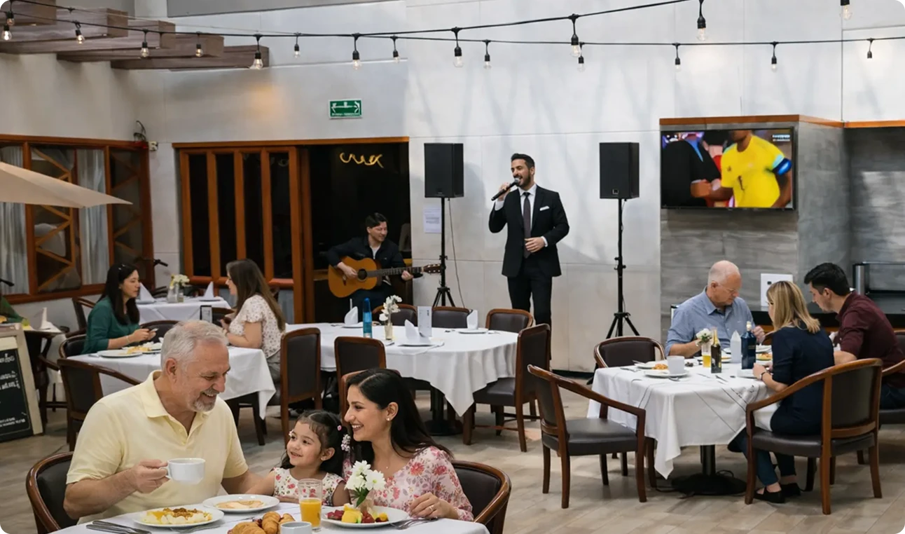 Live music at the restaurant